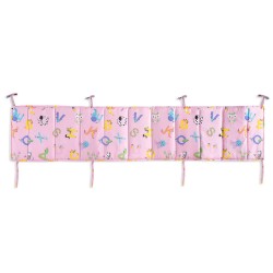 Πάντα Κούνιας Newborn Letterland Pink Cotton Rythmos (43x200) 1Τεμ