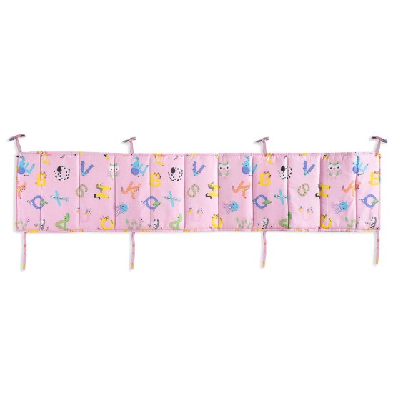Πάντα Κούνιας Newborn Letterland Pink Cotton Rythmos (43x200) 1Τεμ