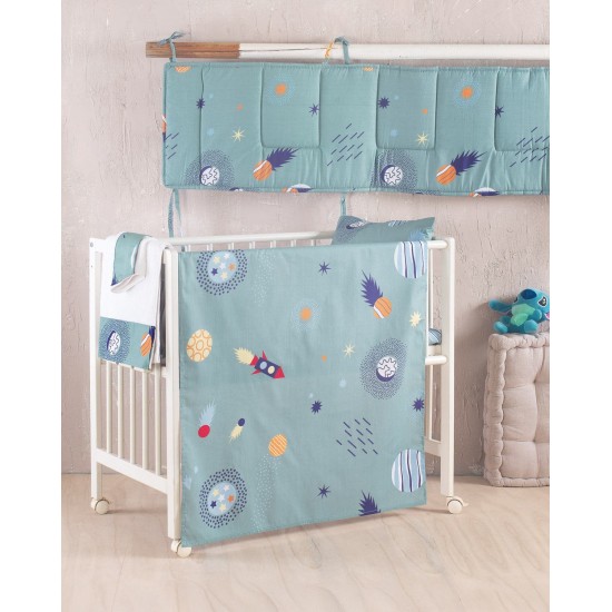 Σεντόνια Βρεφικά Κούνιας Σετ Newborn Rocket Cotton Rythmos (120x160) 3Τεμ