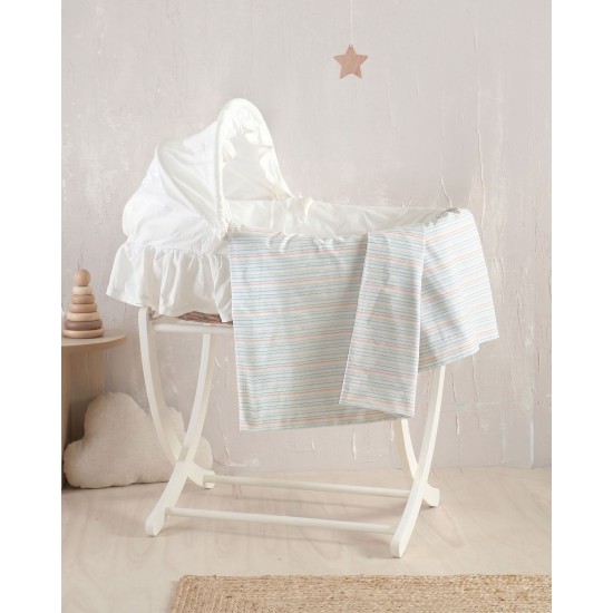 Σεντόνι Λίκνου Newborn Symbol Strappy Cotton Rythmos (80x110) 1Τεμ