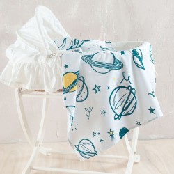 Πάπλωμα Βρεφικό Κούνιας Newborn Saturn White Cotton Rythmos (110x150) 1Τεμ
