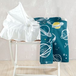 Πάπλωμα Βρεφικό Κούνιας Newborn Saturn Petrol Cotton Rythmos (110x150) 1Τεμ