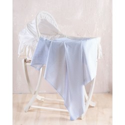 Σεντόνι Βρεφικό Λίκνου Newborn Motiv L.Blue Cotton Rythmos (80x110) 1Τεμ