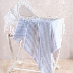 Παπλωματοθήκη Βρεφική Κούνιας Σετ Newborn Motiv L.Blue Cotton Rythmos (110x160) 2Τεμ