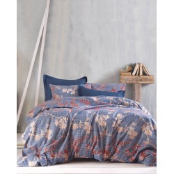 Σεντόνια Μονά Σετ Next Doca Blue Polycotton Rythmos (160x260) 3Τεμ