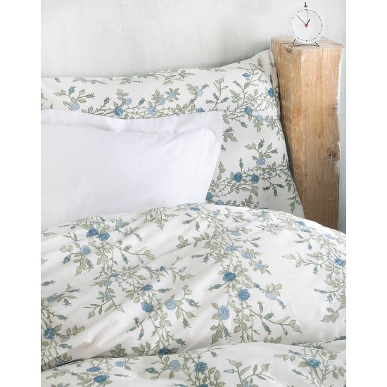Σεντόνια King Σετ Next Talia Blue Polycotton Rythmos (260x280) 4Τεμ
