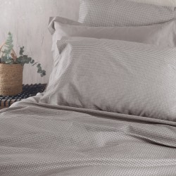 Σεντόνια Μονά Σετ Next Imperial Grey Polycotton Rythmos (105x205+30 ) Με Λάστιχο 3Τεμ