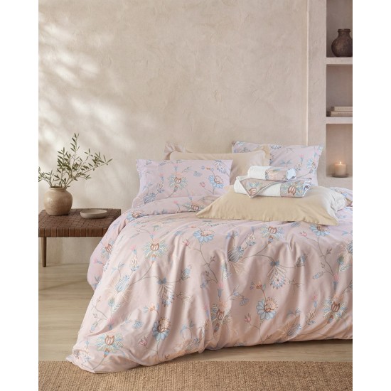 Σεντόνια King Σετ Next Nezure Beige Polycotton Rythmos (260x280) 4Τεμ