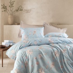 Σεντόνια King Σετ Next Nezure L.Blue Polycotton Rythmos (260x280) 4Τεμ