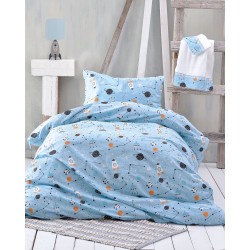 Σεντόνια Παιδικά Μονά Σετ Kids Astroword Cotton Rythmos (160x260) 3Τεμ