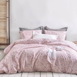 Κουβερλί Μονό Σετ Symbol Carlin Pink Cotton Rythmos (160x240) 2Τεμ