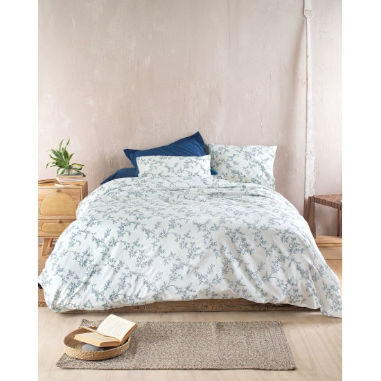 Σεντόνια Υπέρδιπλα Σετ Symbol Odet Blue Cotton Rythmos (230x270) 4Τεμ Σεντόνια Υπέρδιπλα Σετ Symbol Odet Blue Cotton Rythmos (230x270) 4Τεμ
