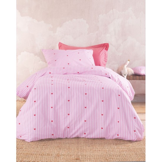 Κουβερλί Μονό Σετ Symbol Young Heart Cotton Rythmos (160x240) 2Τεμ Κουβερλί Μονό Σετ Symbol Young Heart Cotton Rythmos (160x240) 2Τεμ