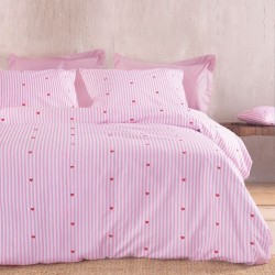 Σεντόνια Υπέρδιπλα Σετ Symbol Young Heart Cotton Rythmos (165x205+30 ) Με Λάστιχο 4Τεμ