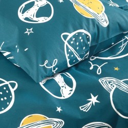 Παπλωματοθήκη Παιδική Μονή Σετ Kids Saturn Petrol Cotton Rythmos (160x250) 2Τεμ Παπλωματοθήκη Παιδική Μονή Σετ Kids Saturn Petrol Cotton Rythmos (160x250) 2Τεμ