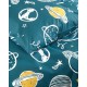 Πάπλωμα Παιδικό Μονό Σετ Kids Saturn Petrol Cotton Rythmos (160x240) 2Τεμ