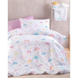 Σεντόνια Παιδικά Μονά Σετ Kids Rainbow Cotton Rythmos (160x260) 3Τεμ