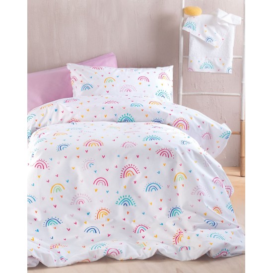 Κουβερλί Παιδικό Μονό Σετ Kids Rainbow Cotton Rythmos (160x240) 2Τεμ
