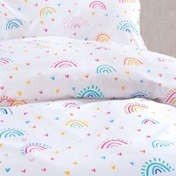 Παπλωματοθήκη Παιδική Μονή Σετ Kids Rainbow Cotton Rythmos (160x250) 2Τεμ Παπλωματοθήκη Παιδική Μονή Σετ Kids Rainbow Cotton Rythmos (160x250) 2Τεμ