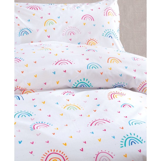 Κουβερλί Παιδικό Μονό Σετ Kids Rainbow Cotton Rythmos (160x240) 2Τεμ