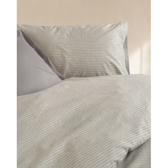 Παπλωματοθήκη Μονή Σετ Nova Sand Beige Cotton Rythmos (160x250) 2Τεμ