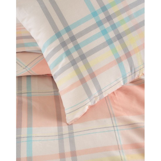 Μαξιλαροθήκες Σετ Nova Frame Salmon Cotton Rythmos (50x70) 2Τεμ