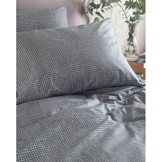 Κουβερλί Υπέρδιπλο Σετ Diva Pacify Grey Cotton Rythmos (220x240) 3Τεμ