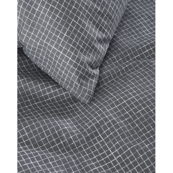 Κουβερλί Υπέρδιπλο Σετ Diva Pacify Grey Cotton Rythmos (220x240) 3Τεμ