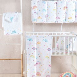 Πάντα Κούνιας Newborn Rainbow Cotton Rythmos (43x200) 1Τεμ Πάντα Κούνιας Newborn Rainbow Cotton Rythmos (43x200) 1Τεμ