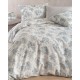 Σεντόνια Μονά Σετ Next Gardenia Grey-Blue Polycotton Rythmos (105x205+30 ) Με Λάστιχο 3Τεμ