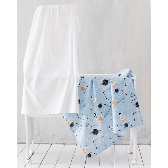 Πάντα Κούνιας Newborn Astroword Cotton Rythmos (43x200) 2Τεμ