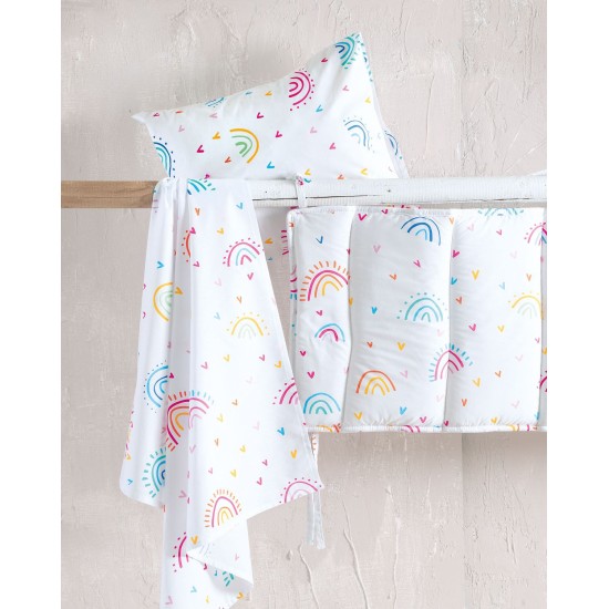 Πάντα Κούνιας Newborn Rainbow Cotton Rythmos (43x200) 1Τεμ
