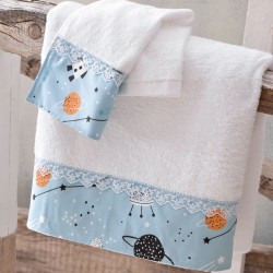 Πετσέτες Παιδικές Σετ Newborn Astroword Cotton Rythmos 2Τεμ