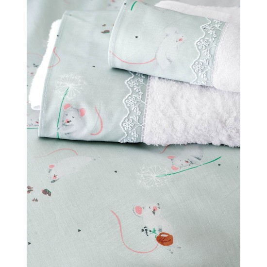 Πετσέτες Βρεφικές Σετ Bath Jerom Aqua Cotton Rythmos 2Τεμ