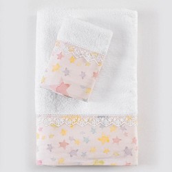 Πετσέτες Βρεφικές Σετ Bath Jerom Salmon Cotton Rythmos 2Τεμ