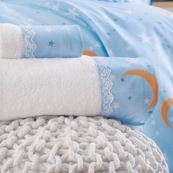 Πετσέτες Βρεφικές Σετ Bath Moonlight Blue Cotton Rythmos 2Τεμ