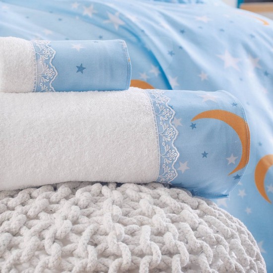 Πετσέτες Βρεφικές Σετ Bath Moonlight Blue Cotton Rythmos 2Τεμ