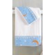 Πετσέτες Βρεφικές Σετ Bath Moonlight Blue Cotton Rythmos 2Τεμ