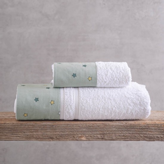 Πετσέτες Βρεφικές Σετ New Born Blaze Green Cotton Rythmos 2Τεμ