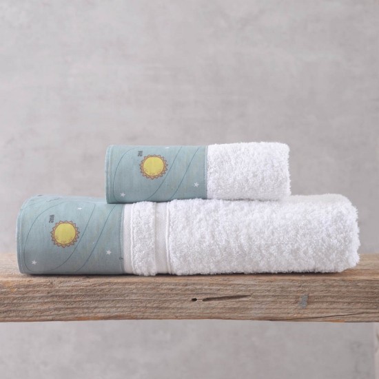 Πετσέτες Βρεφικές Σετ New Born Venus Green Cotton Rythmos 2Τεμ