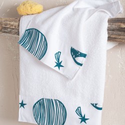 Πετσέτες Παιδικές Σετ Kids Saturn White Cotton Rythmos 2Τεμ