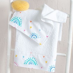 Πετσέτες Παιδικές Σετ Kids Rainbow Cotton Rythmos 2Τεμ
