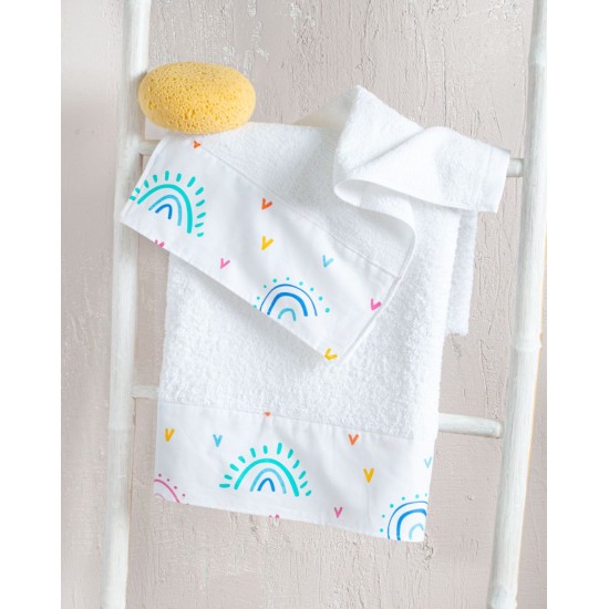 Πετσέτες Παιδικές Σετ Kids Rainbow Cotton Rythmos 2Τεμ