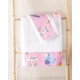 Πετσέτες Βρεφικές Σετ Newborn Letterland Pink Cotton Rythmos 2Τεμ