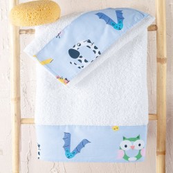 Πετσέτες Βρεφικές Σετ Newborn Letterland Blue Cotton Rythmos 2Τεμ