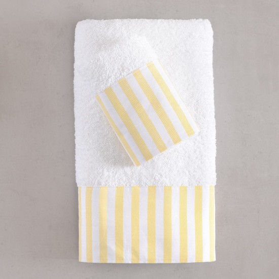 Πετσέτες Βρεφικές Σετ Newborn Eloise White-Yellow Cotton Rythmos 2Τεμ