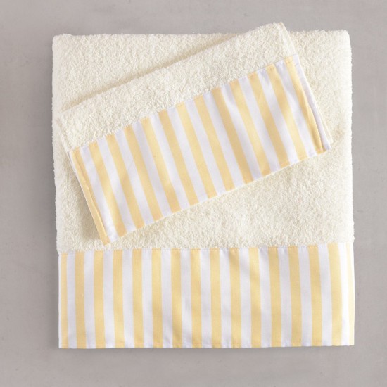 Πετσέτες Βρεφικές Σετ Newborn Eloise Ecru-Yellow Cotton Rythmos 2Τεμ
