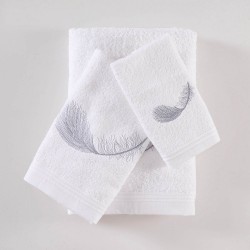 Πετσέτες Σετ Bath Rythm White Cotton Rythmos 3Τεμ Πετσέτες Σετ Bath Rythm White Cotton Rythmos 3Τεμ