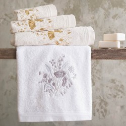 Πετσέτες Σετ Bath Sabine Ecru Cotton Rythmos 3Τεμ