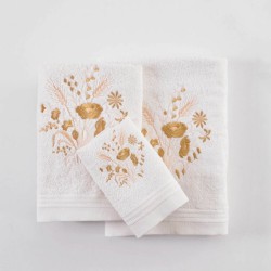 Πετσέτες Σετ Bath Sabine Ecru Cotton Rythmos 3Τεμ